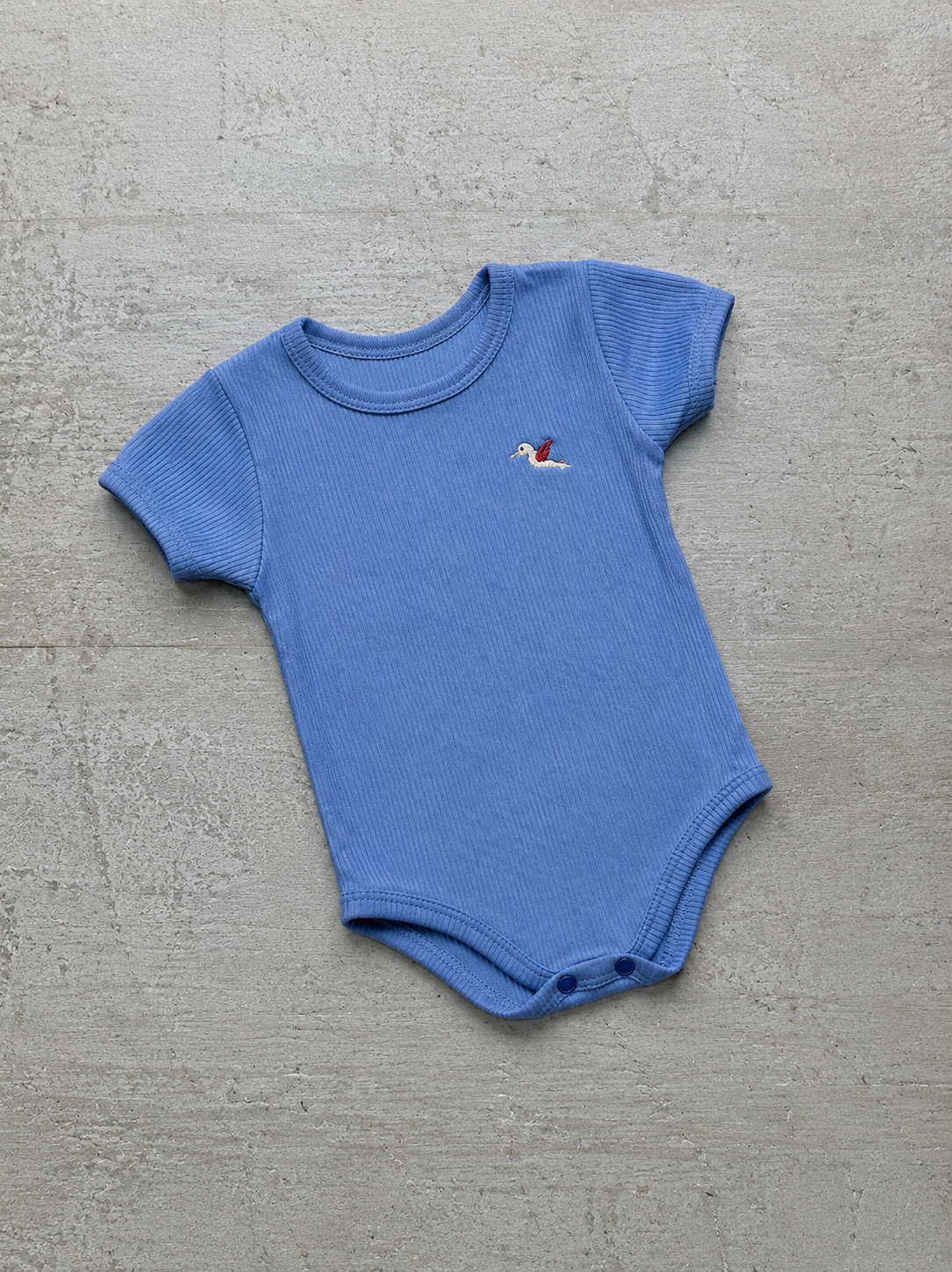 Body Risueño Azul Unicolor Bebe