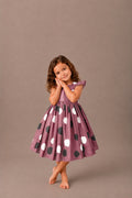 Vestido Galleta Niña Vino