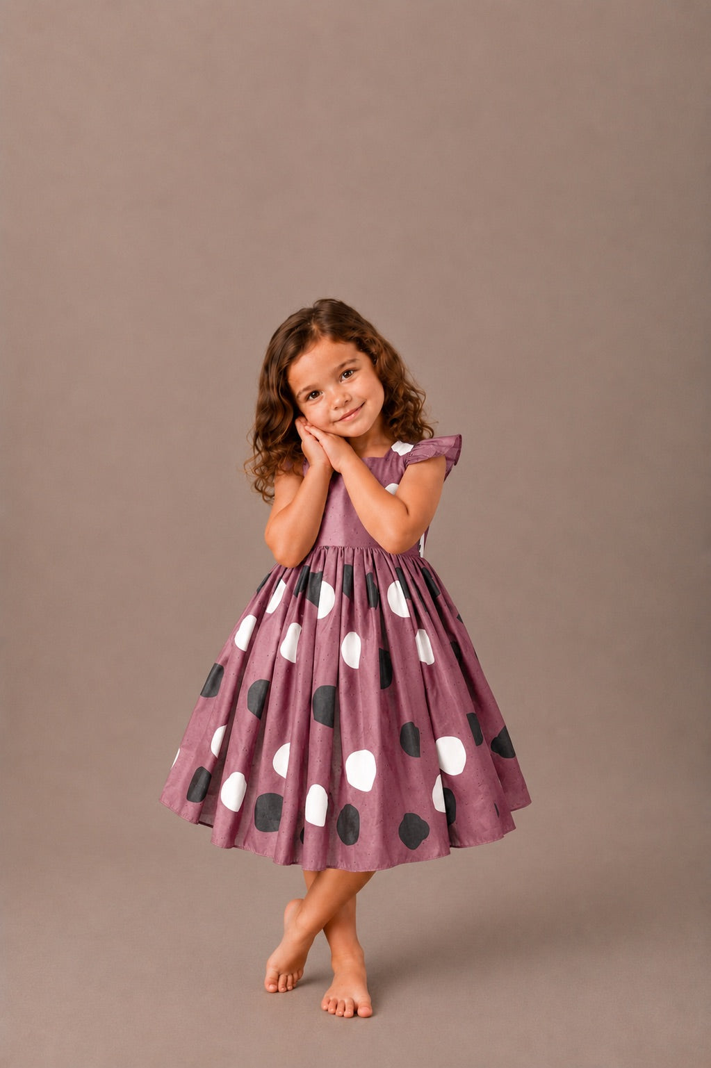 Vestido Galleta Niña Vino