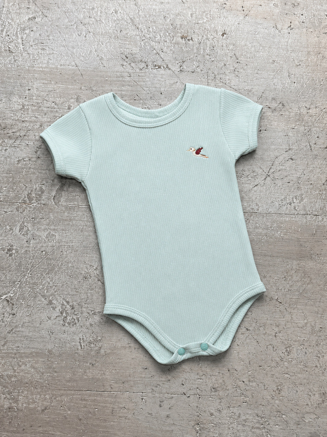 Body Risueño Verde Menta Unicolor Bebe