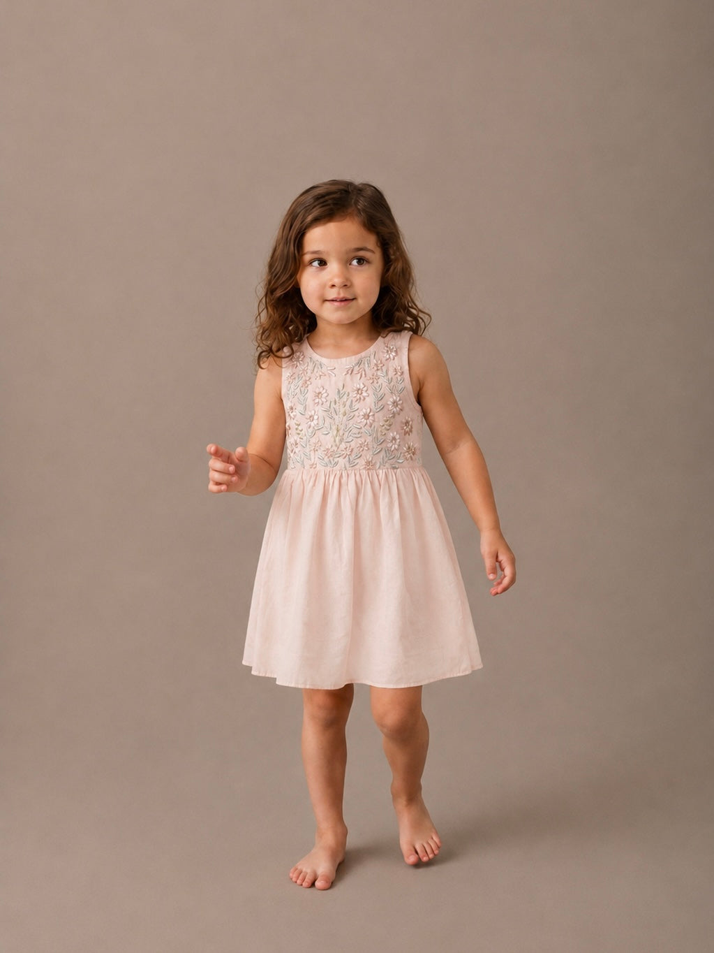 Vestido Ramo Coral Bebe
