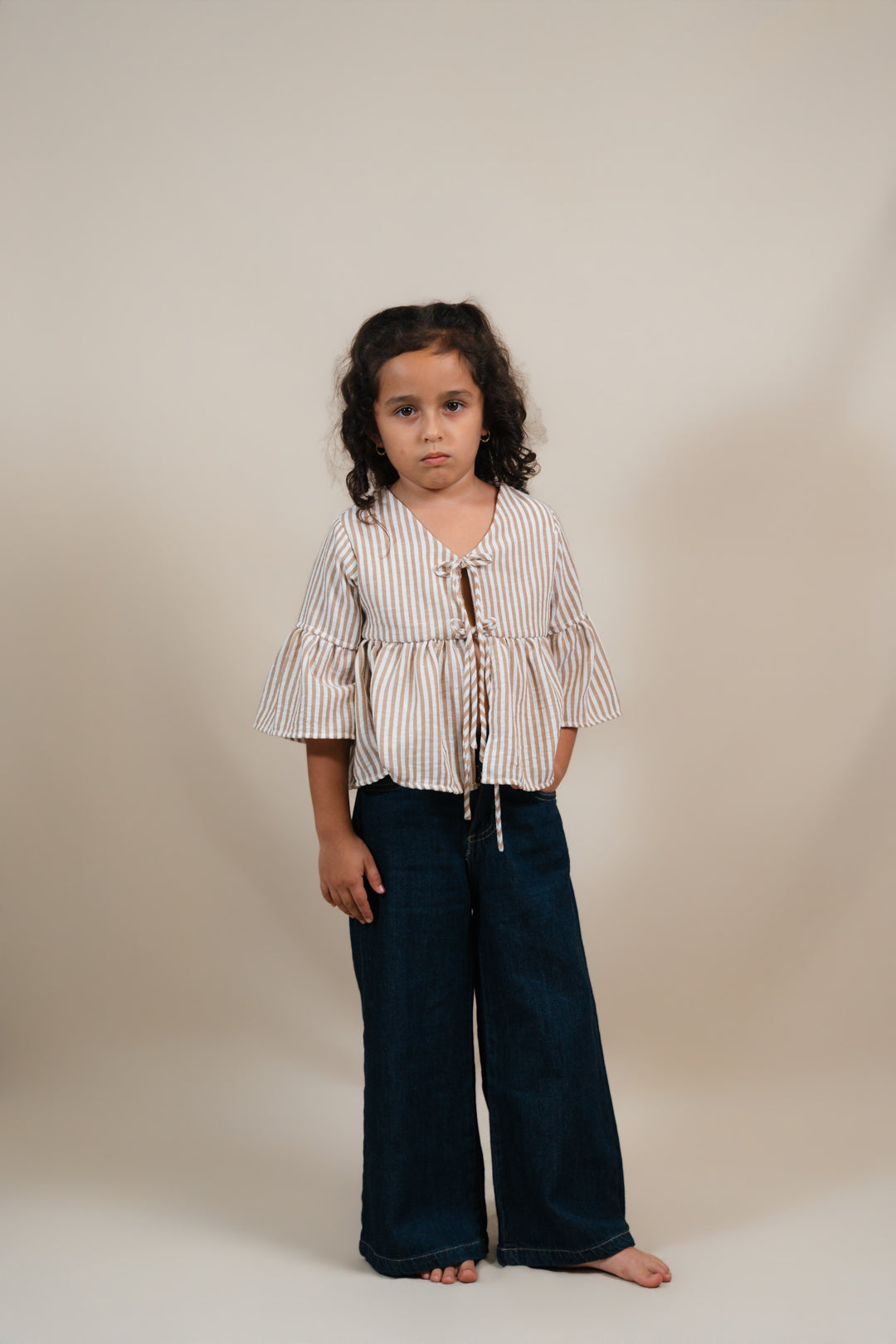 Blusa Hortensia Camel Niña