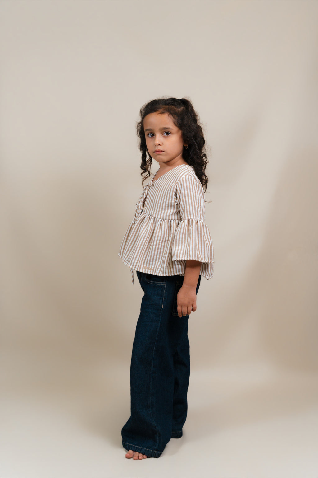 Blusa Hortensia Camel Niña