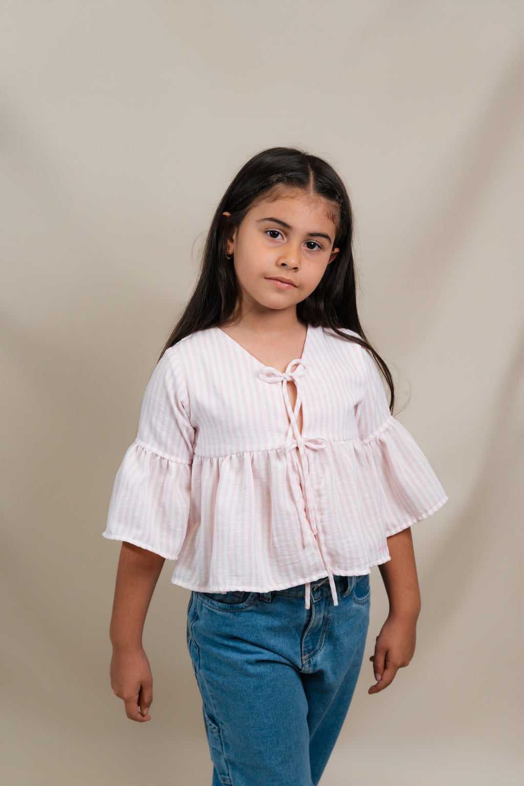 Blusa Hortensia Rosa Niña