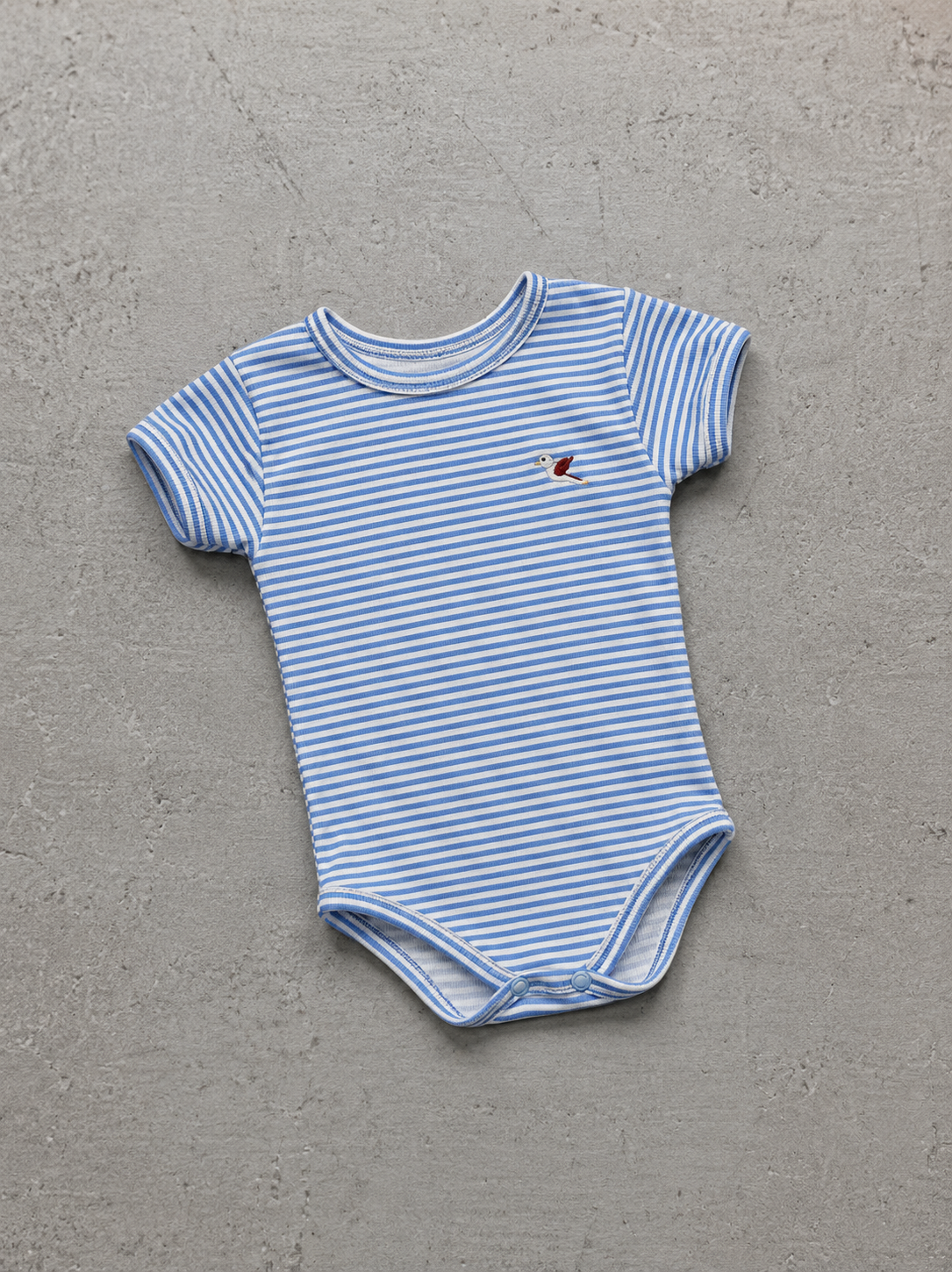 Body Risueño Azul Rayas Bebe