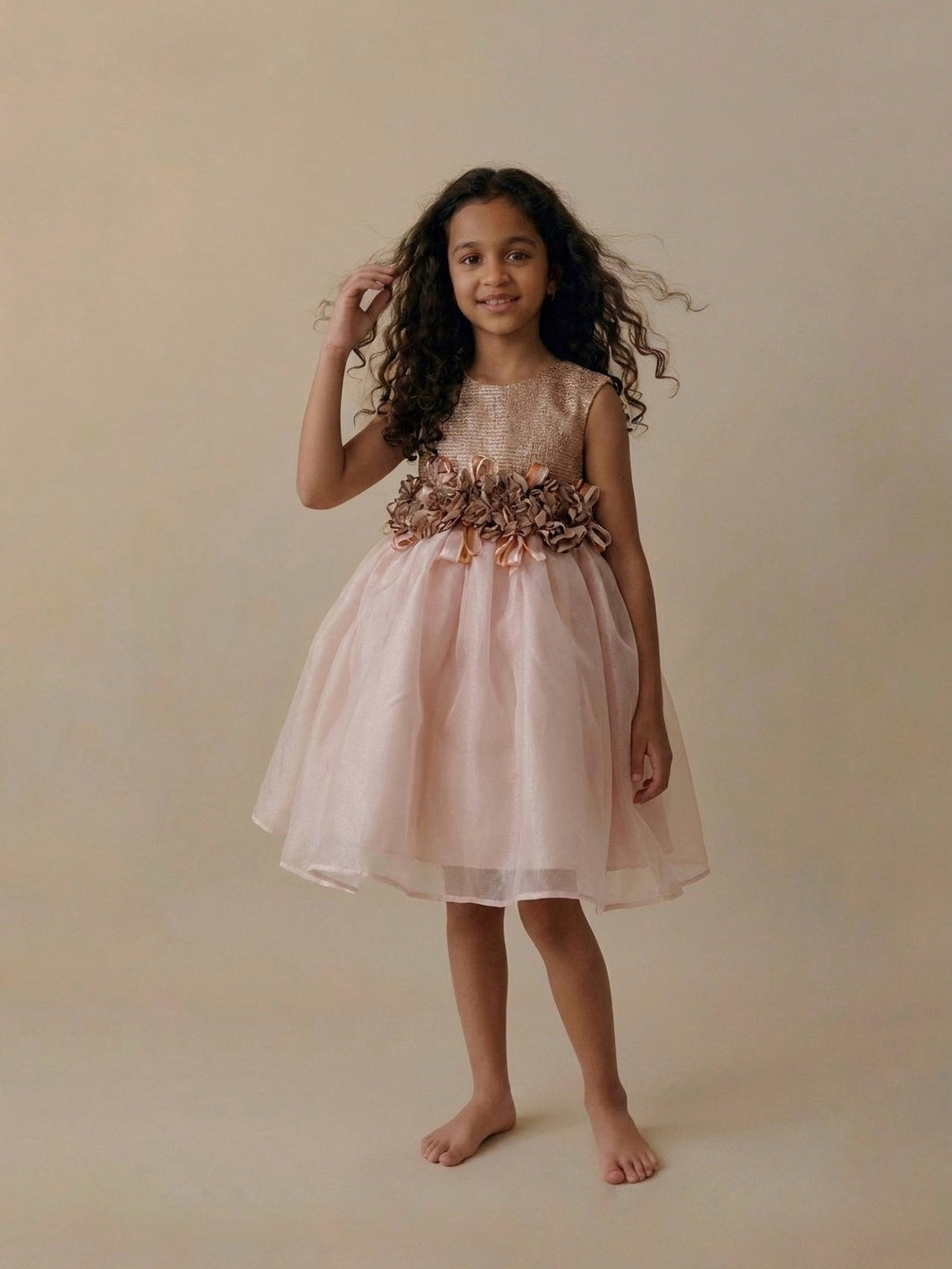 Vestido Gaia Coral Niña