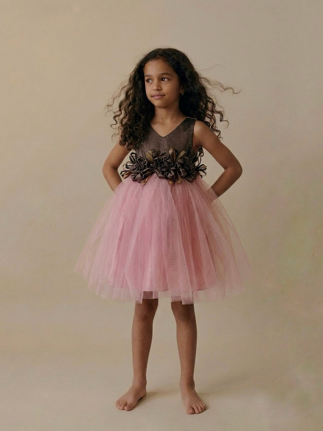 Vestido Afrodita Rosa Niña