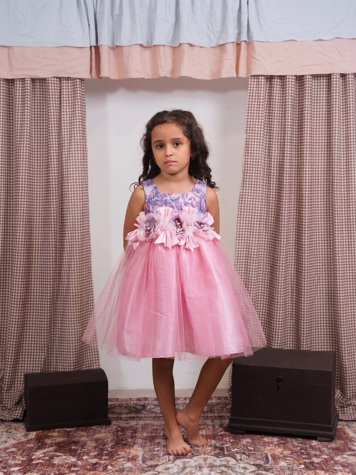 Vestido Hada Niña Rosa