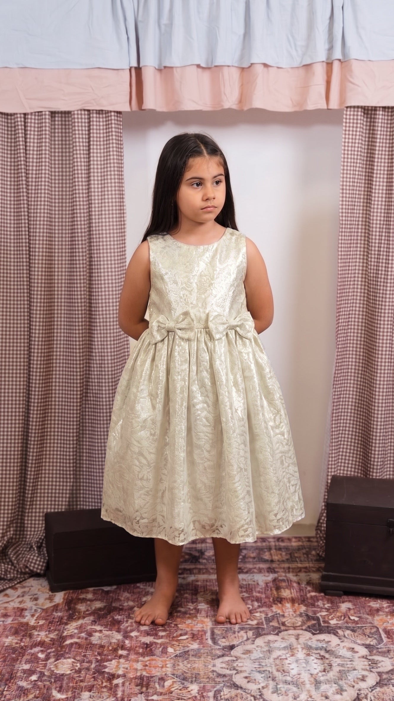 Vestido Mantel Beige Niña