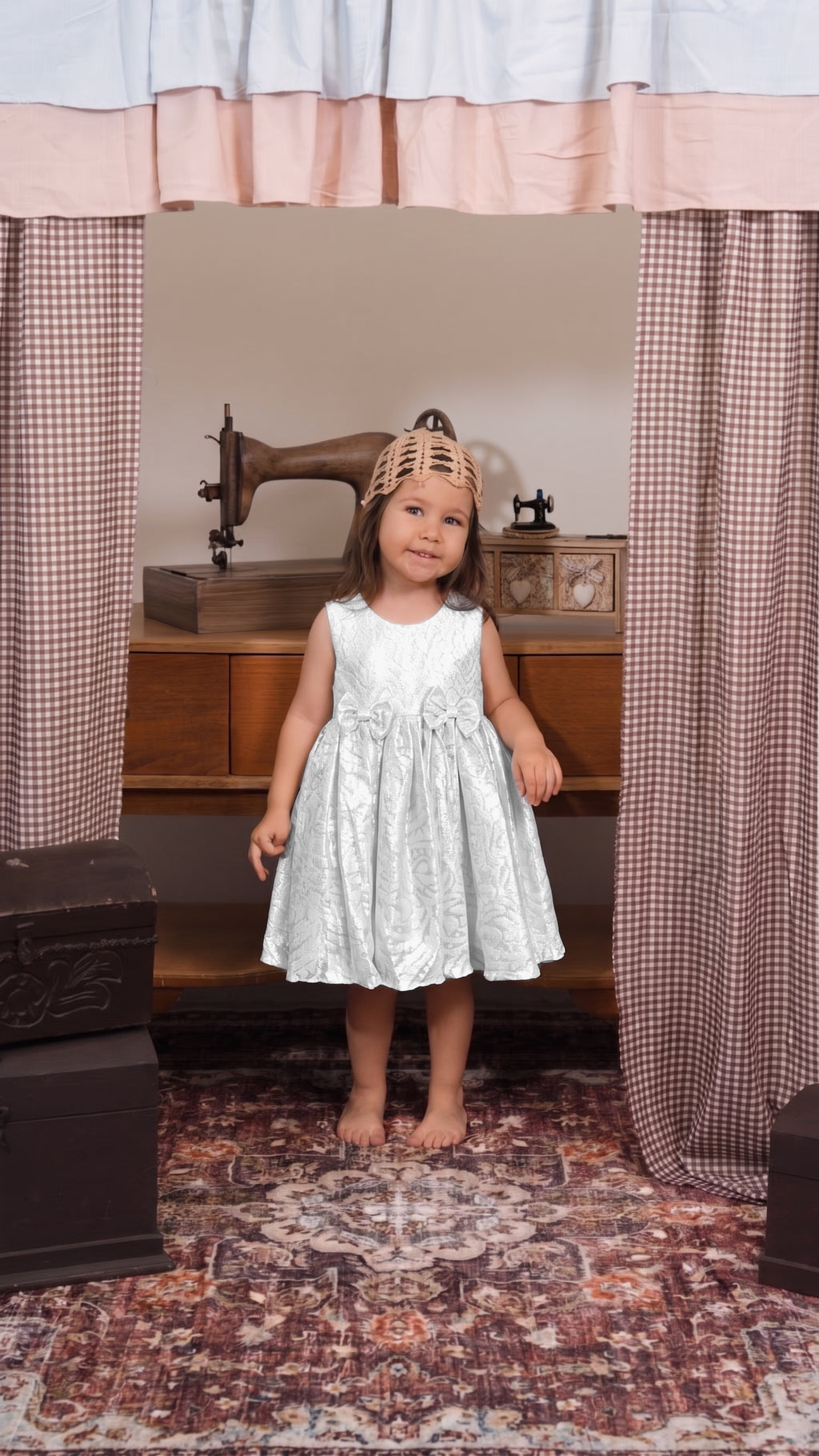 Vestido Mantel Blanco Bebe