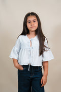 Blusa Hortensia Celeste Niña