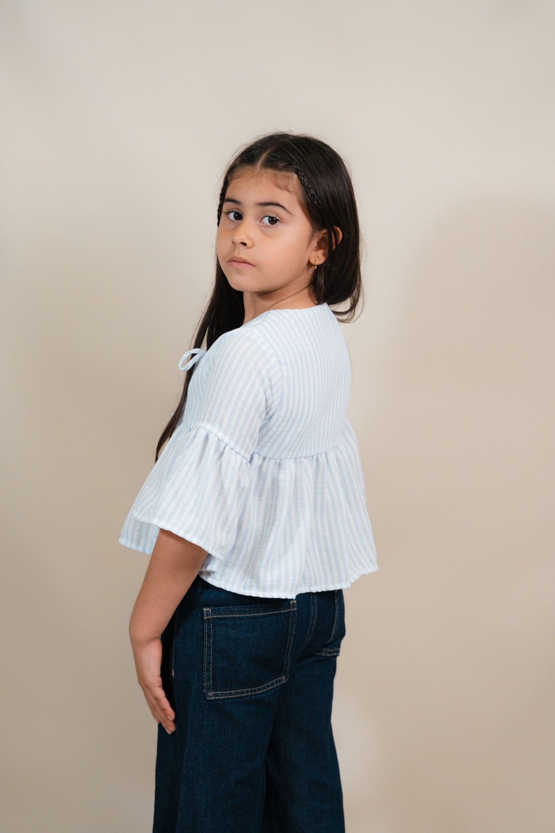 Blusa Hortensia Celeste Niña