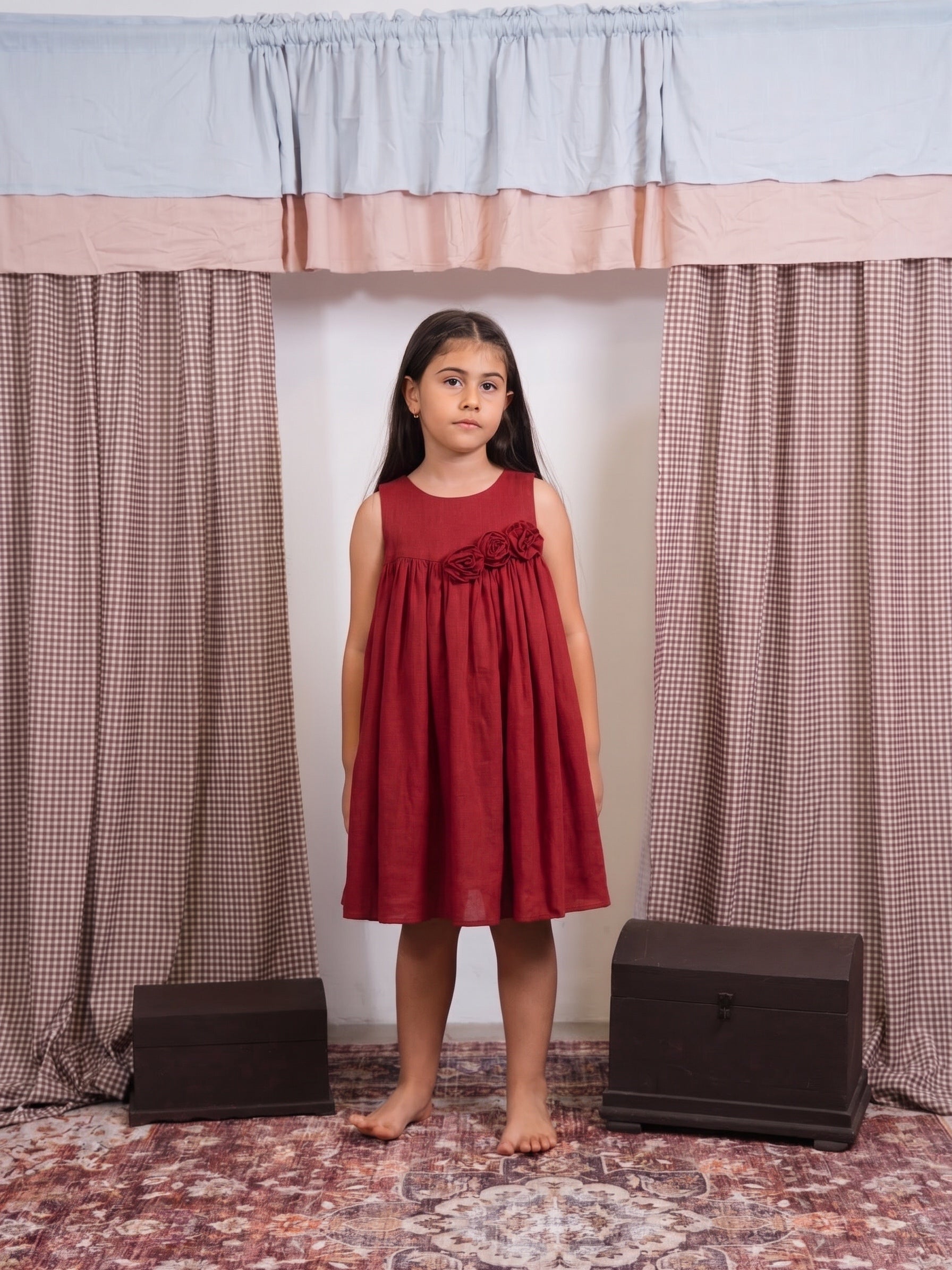 Vestido Amapola Rojo Niña
