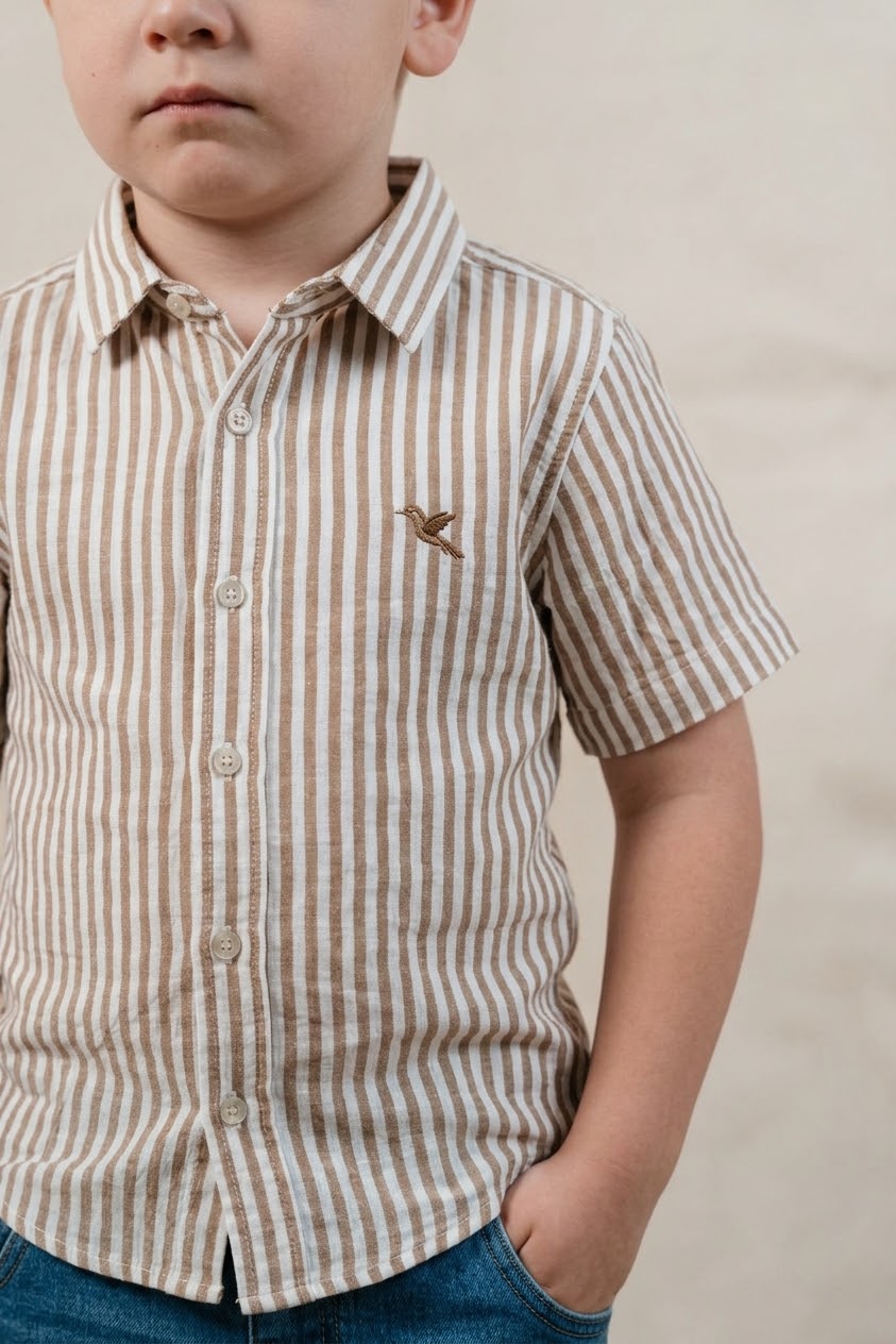 Camisa Camilo Niño Rayas Khaki