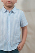 Camisa Camilo Niño Rayas Celeste
