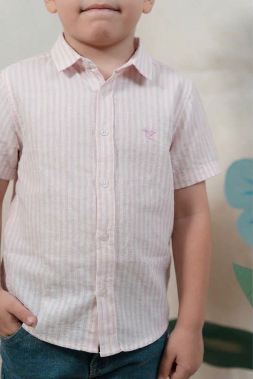 Camisa Camilo Niño Rayas Rosa
