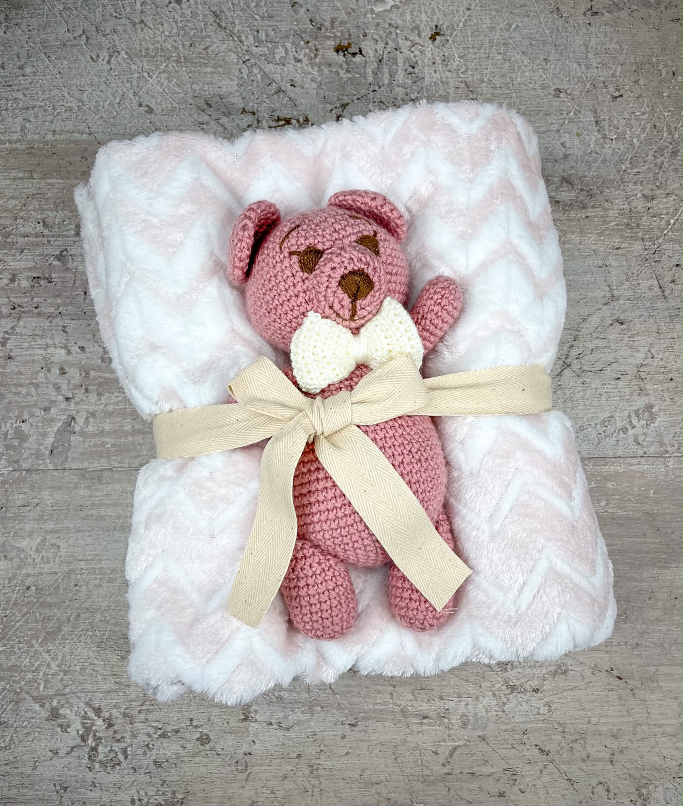 Set Estima Rosa Bebe(cobija-peluche)
