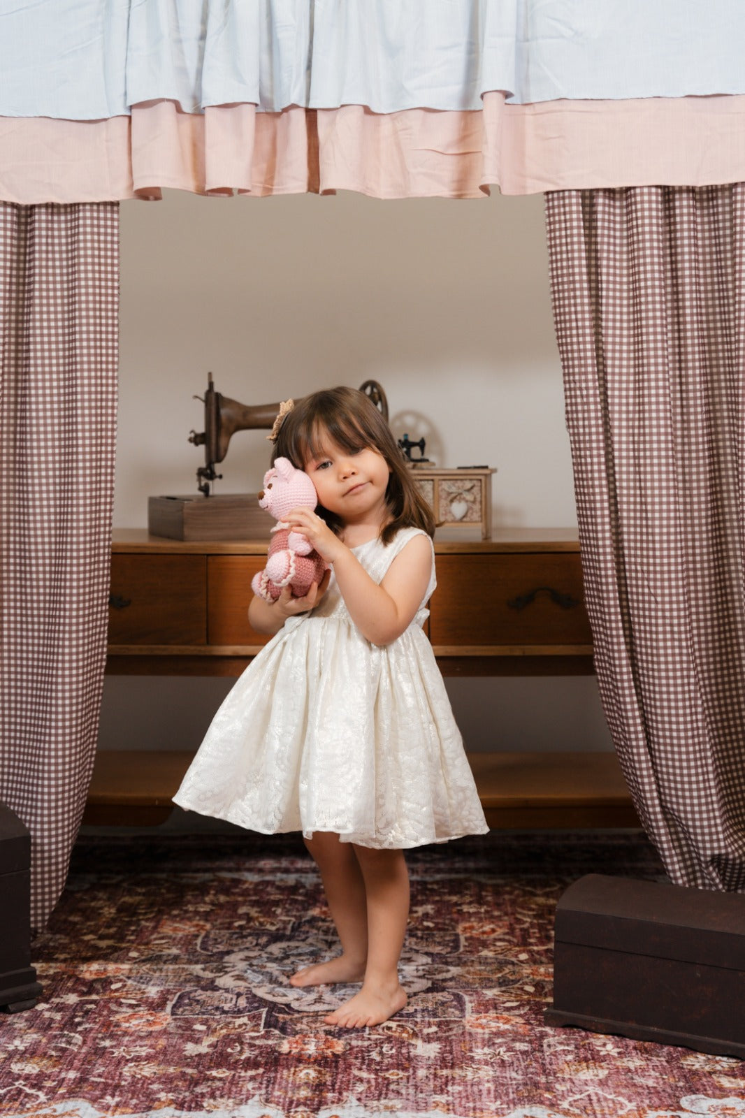 Vestido Mantel Beige Bebe